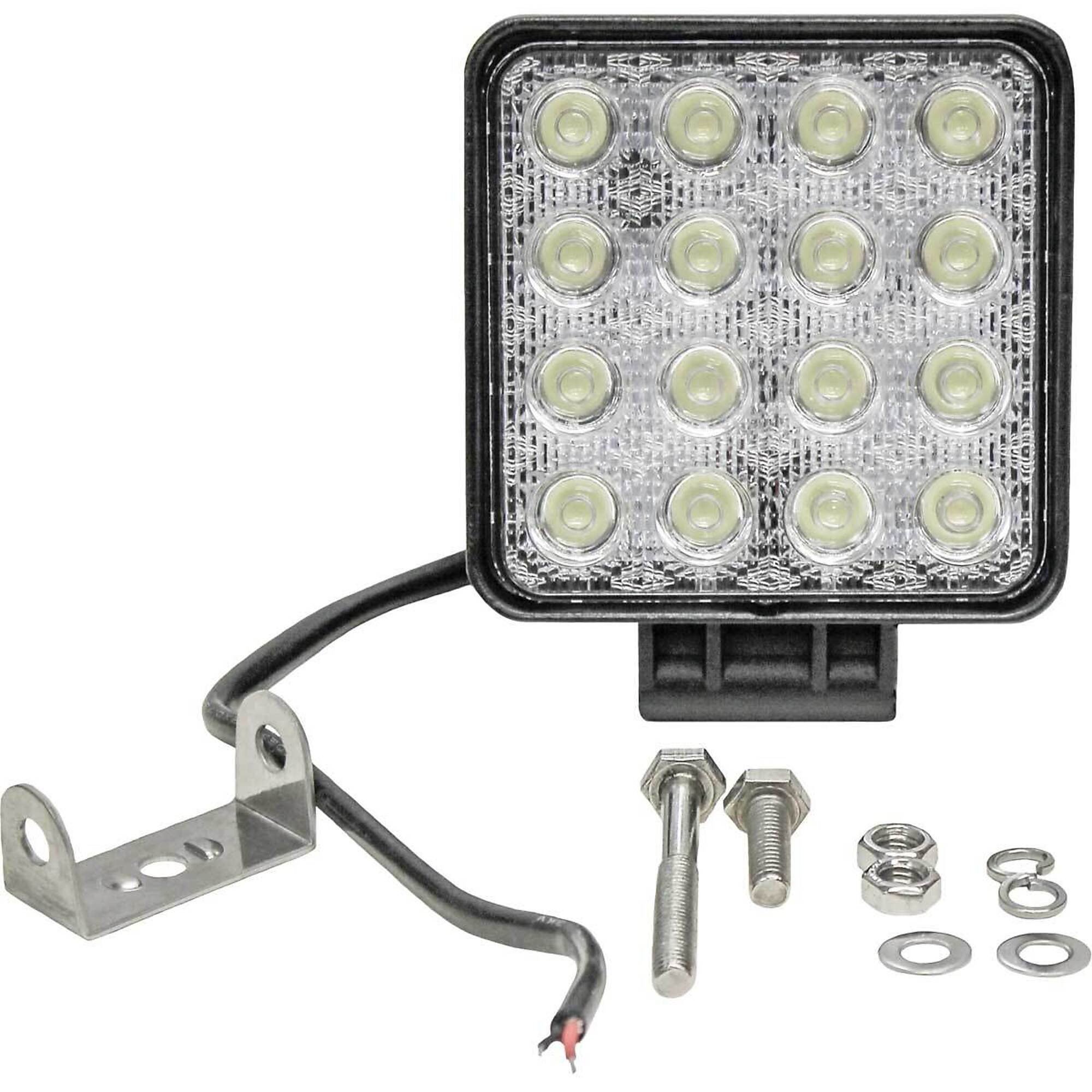 Tiger Lights Square LED Flood Light - 4.29in. x 5.41in., 48 Watts, 2,650 Lumens, Polycarbonate Lens, Model# TL105F